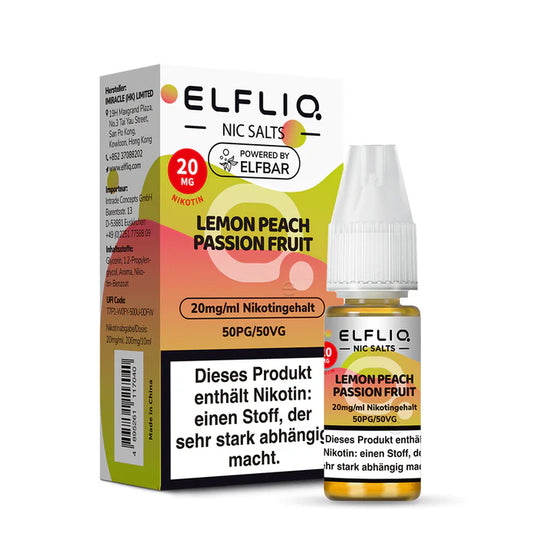 ELFLIQ - Lemon Peach Passion Fruit Nikotinsalz Liquid