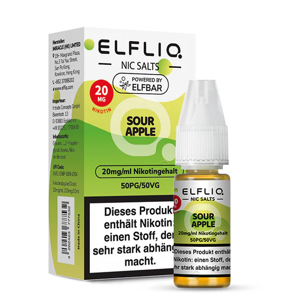 ELFLIQ - Sour Apple Nikotinsalz Liquid
